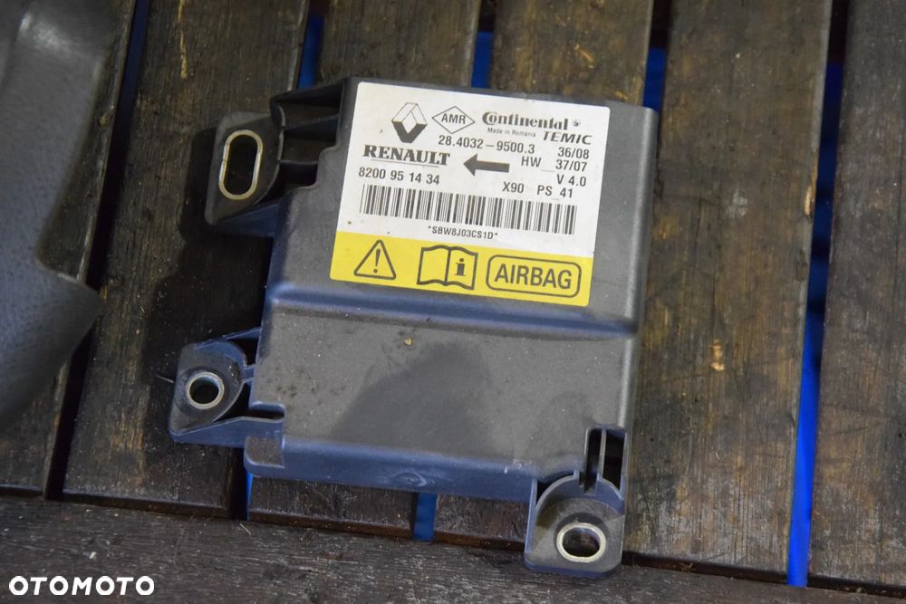 Dacia Sandero I 08-12 Poduszki powietrzne kierowcy pasażera + sensor KOMPLET EUROPA UŻYWANE - 2