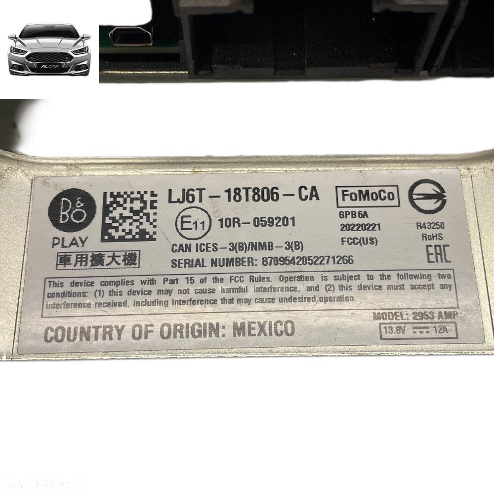 WZMACNIACZ AUDIO FORD KUGA MK3 LJ6T-18T806-AA - 3