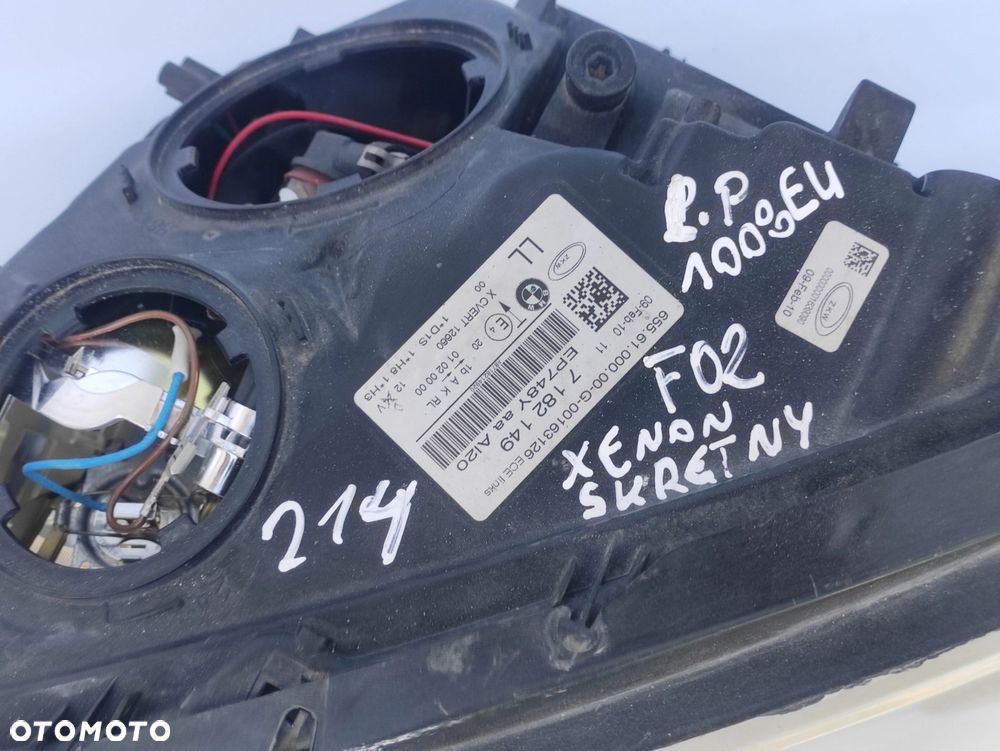 LAMPA LEWY PRZÓD PRZEDNIA BMW F01 F02 F04 XENON SKĘTNY EUROPA - 3