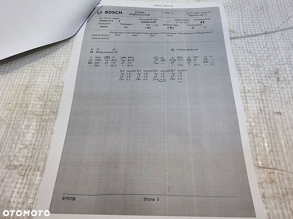 WTRYSK WTRYSKIWACZ OPEL ASTRA K V  1.6 CDTI 55585167 - 11
