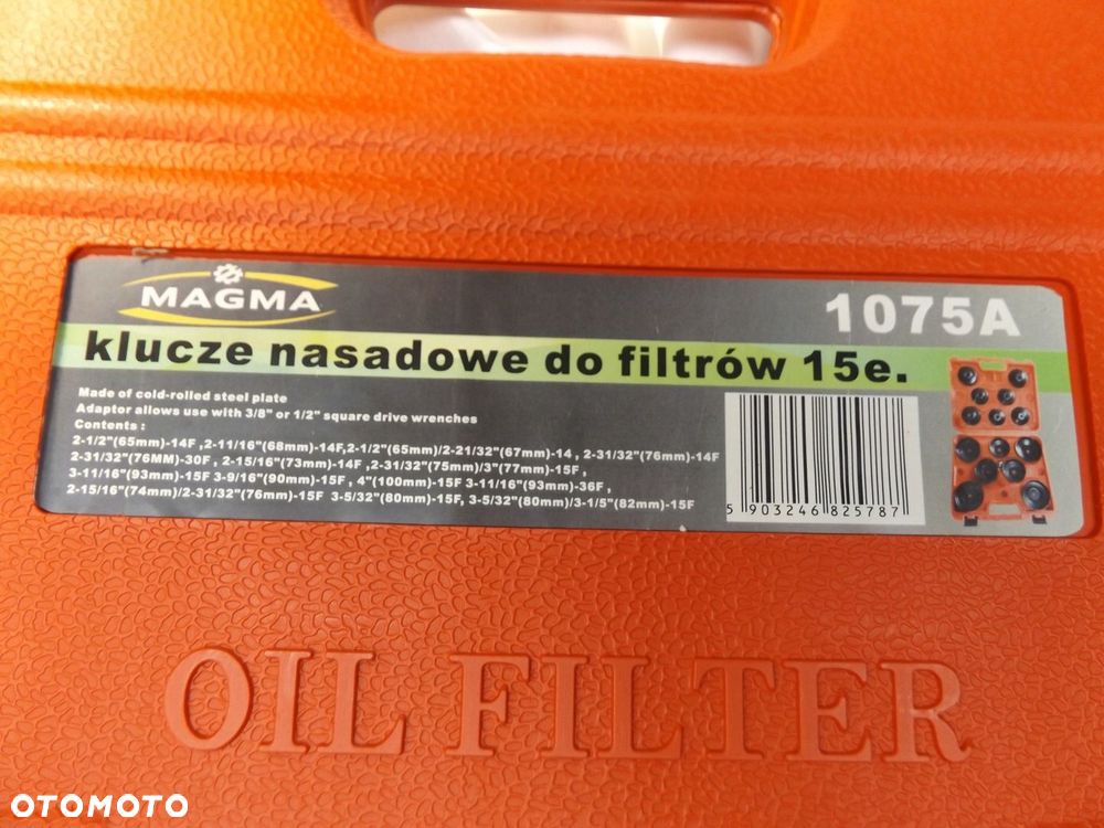 Klucz zestaw kluczy nasadowych do filtrów oleju 15 el. - 3