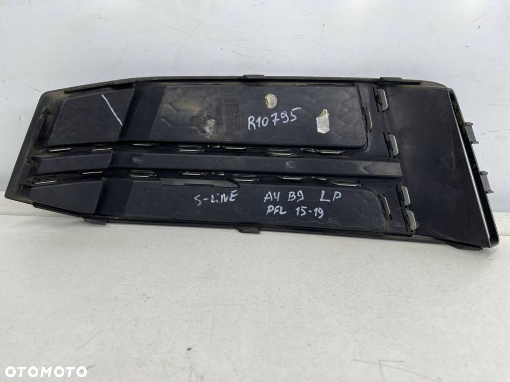 Atrapa Audi A4 B9 S-line kratka zderzaka prawa chrom 15-23r. ORYGINALNA 8w0807682f - 5