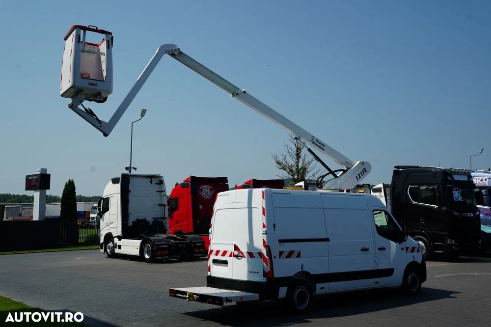 Renault MASTER / Platformă de lucru aeriană / Platformă de lucru metalică / Coș de ridicare FRANCE ELAVATEUR 121 Ft - 12 M / CAPACITATE MAXIMĂ DE RIDICARE 120 KG / EURO 6 - 6