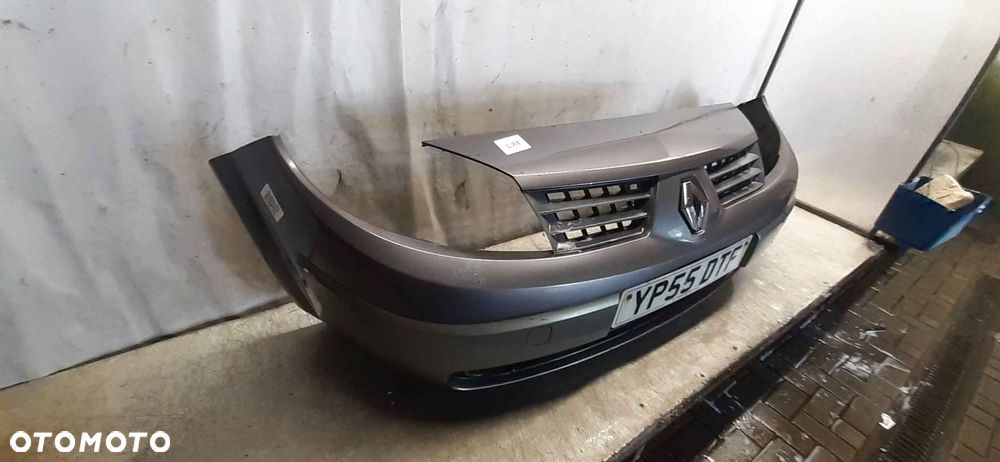 ^ ZDERZAK PRZÓD PRZEDNI RENAULT SCENIC 2 II TEC68 SZARY GRAFITOWY HALOGENY - 4