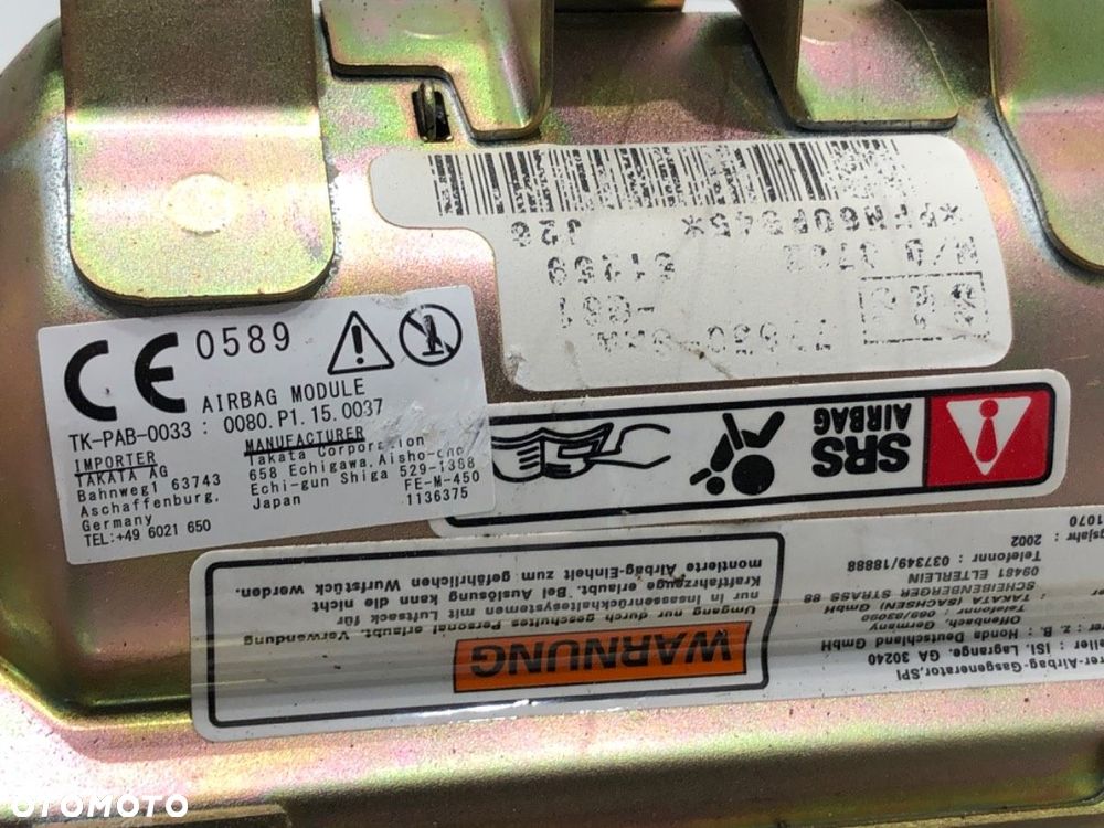 PODUSZKA POWIETRZNA PASAŻERA - 150.00 PLN - HONDA JAZZ II (GD_, GE3, GE2) 2001 - 2008 1.3 iDSi - 4