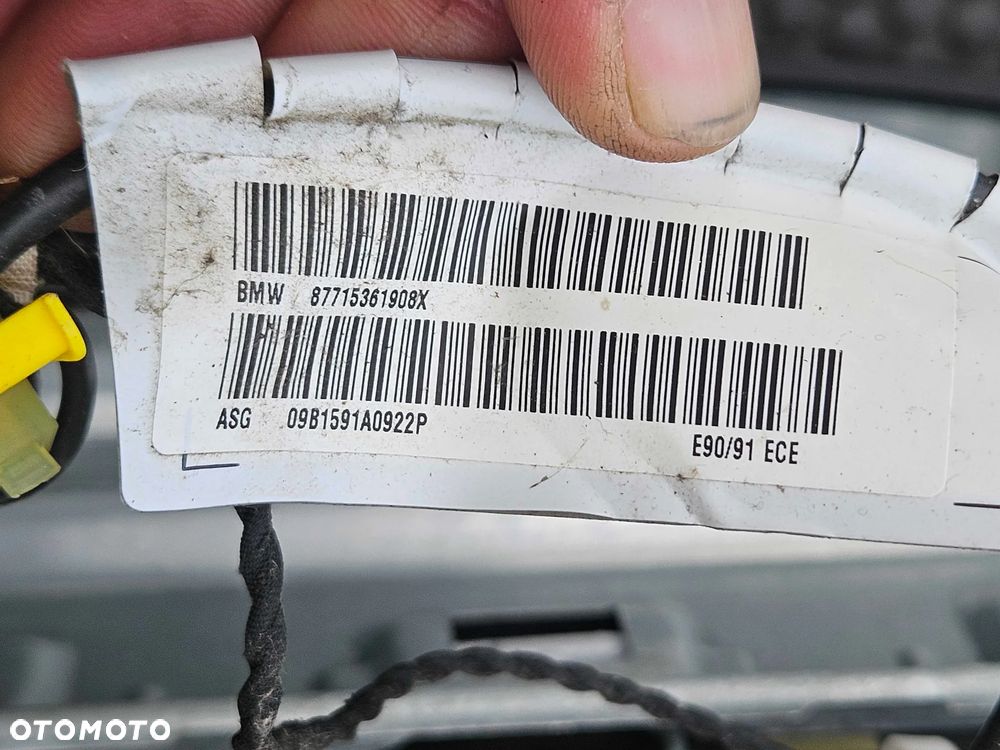 Fotel Kierowcy Siedzenie Welur Czarny Zagłówek BMW 3 E90 E91 2009r Lift LCI - 34
