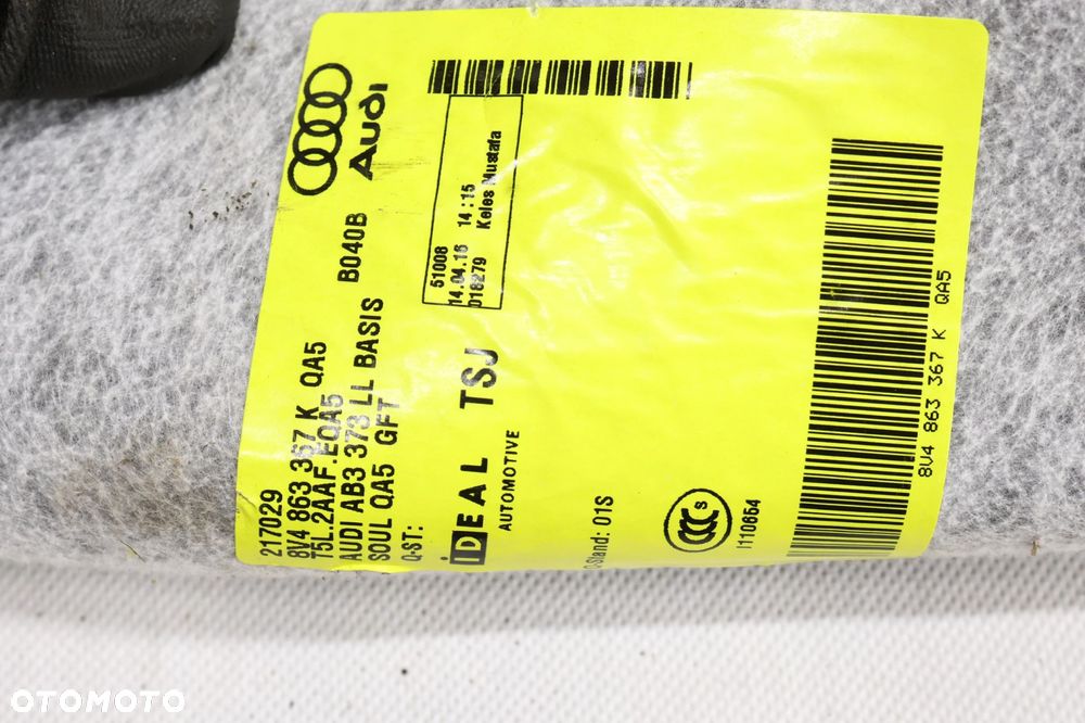 Audi A3 S3 dywan wykładzina 8V4863367K - 3