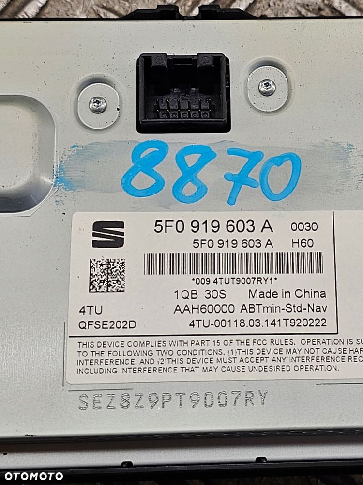 seat leon iii 5f monitor nawigacji radia ekran phone 5f0919603a - 3