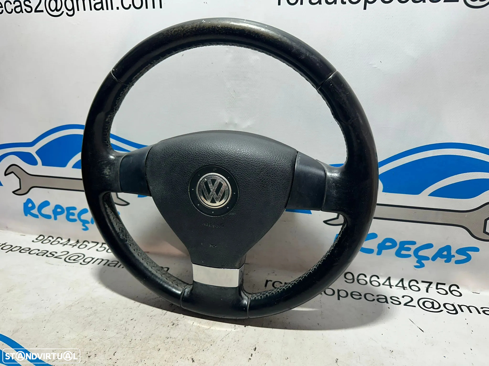 Volante Original Pele VW Volkswagen Golf 5 MK5 1K 1M0419091M - 5