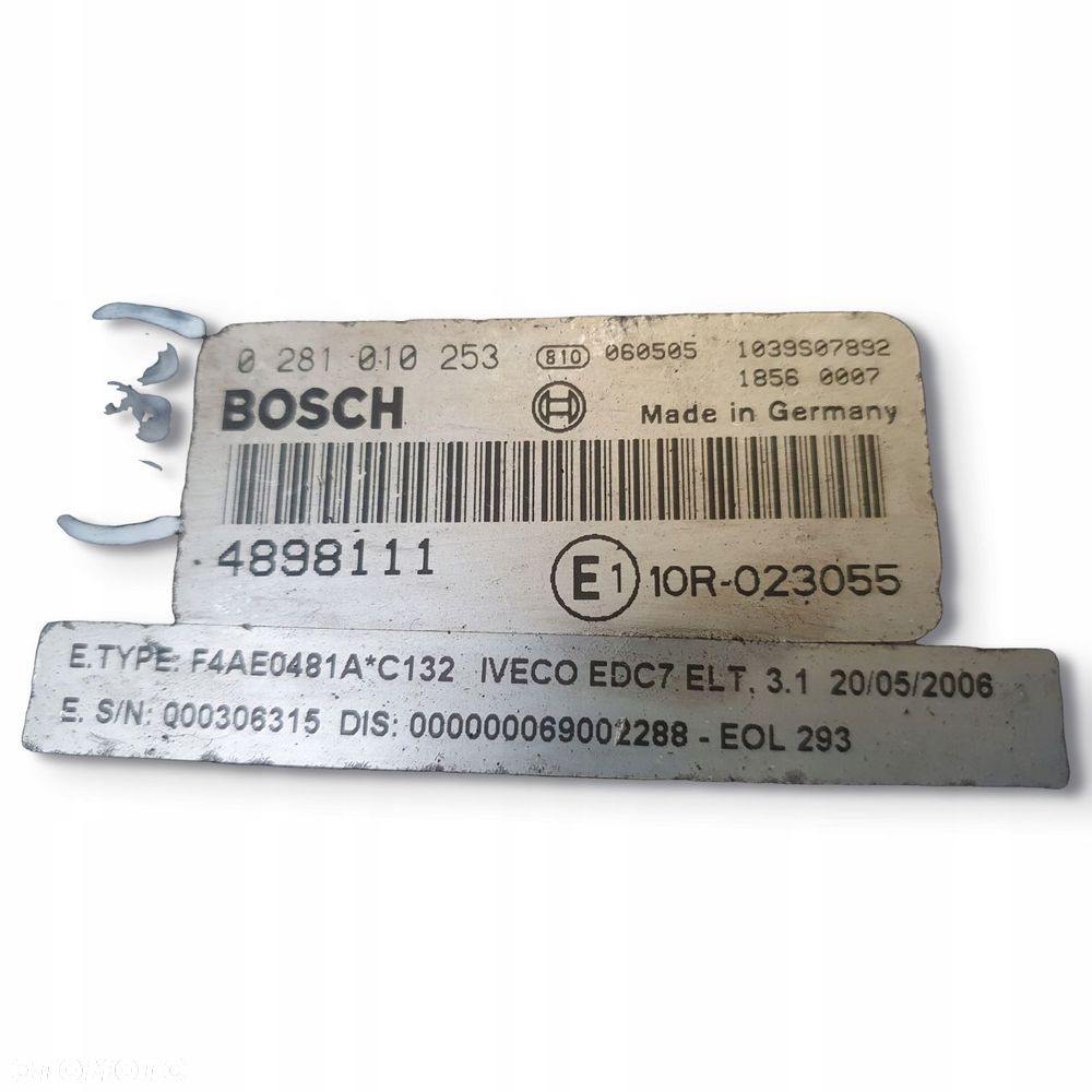 STEROWNIK SILNIKA Iveco Eurocargo 3.9 D TECTOR 0281010253 - 2