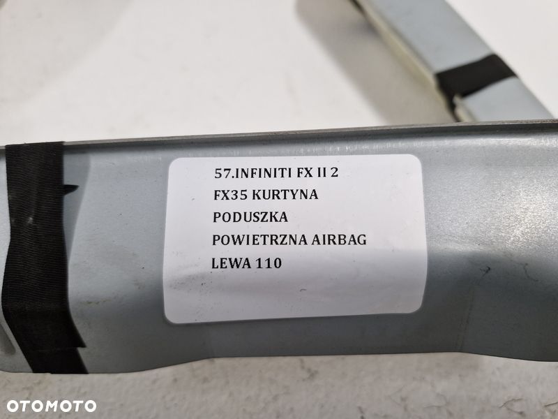 INFINITI FX II 2 FX35 KURTYNA PODUSZKA POWIETRZNA AIRBAG LEWA - 5