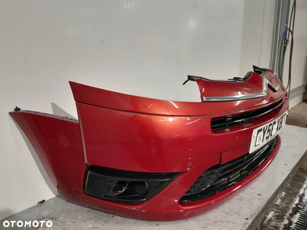 + ZDERZAK PRZÓD PRZEDNI DO CITROEN C4 GRAND PICASSO EKQD BORDO BORDOWY HALOGENY - 3