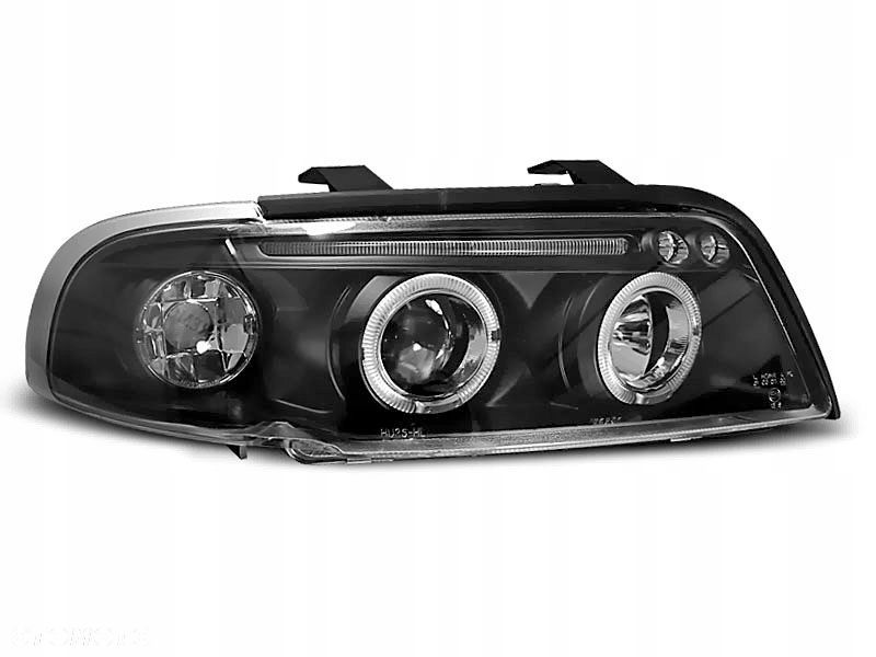 LAMPY REFLEKTORY AUDI A4 B5 94-98 RINGI BLACK - 1