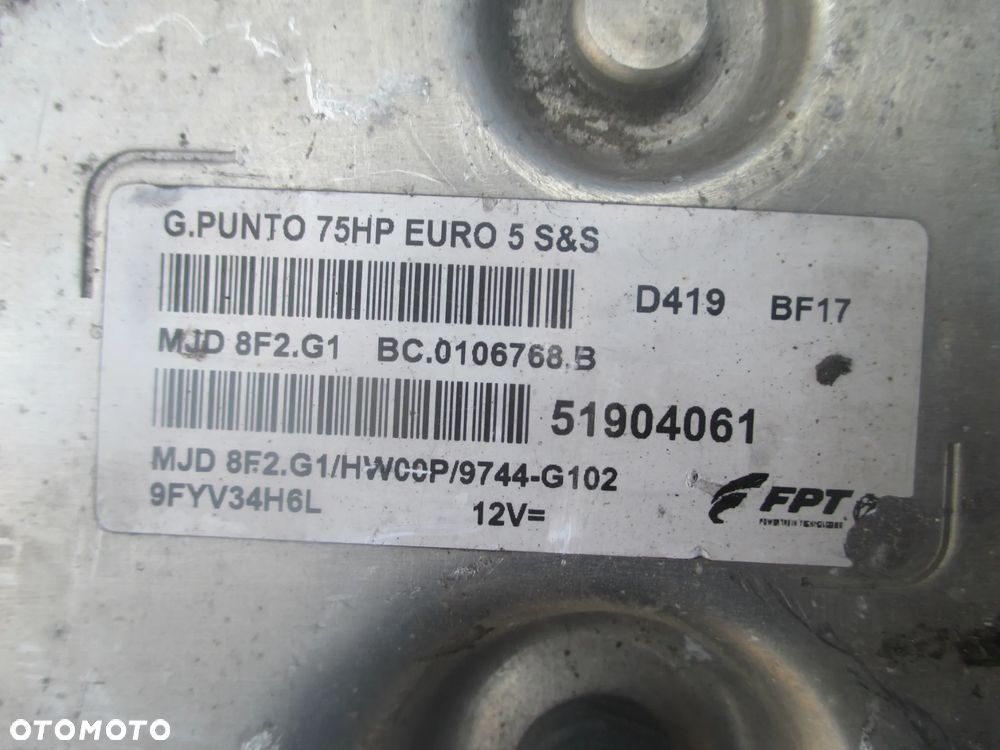 sterownik Komputer Grande Punto 1.3 JTD MJD8F2G1 51904061 - 2
