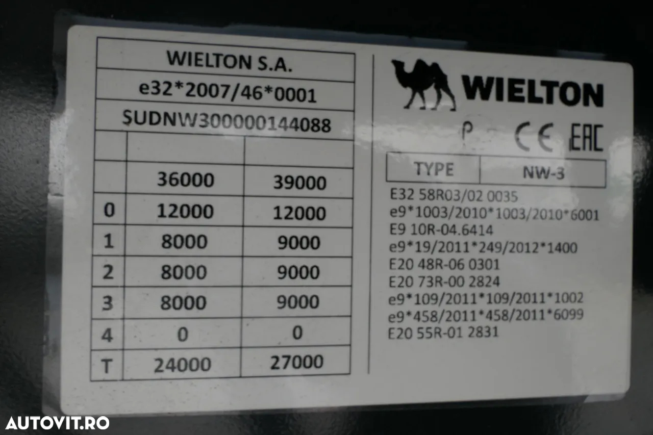 Wielton BASCULANTE 49M3 / KLAPO-DRZWI / 2024 / NOU-NOU / DISPONIBIL Imediat - 24