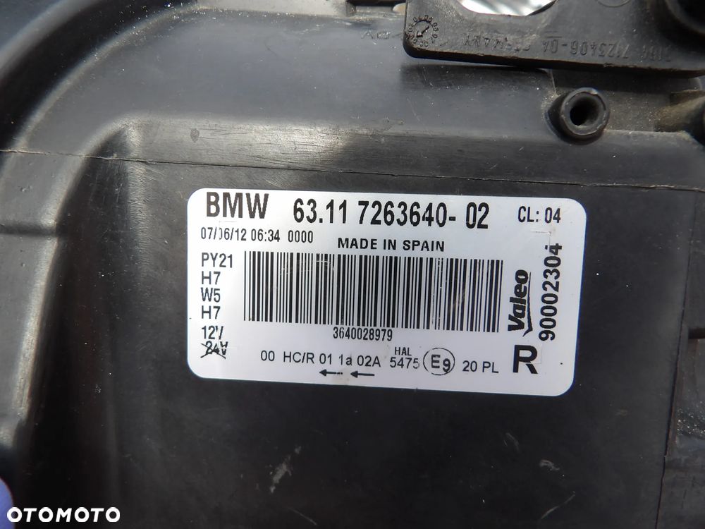 BMW - E87 - LIFT - PRAWA LAMPA PRZEDNIA - ORYGINAŁ - EUROPA - 7263640 - 14
