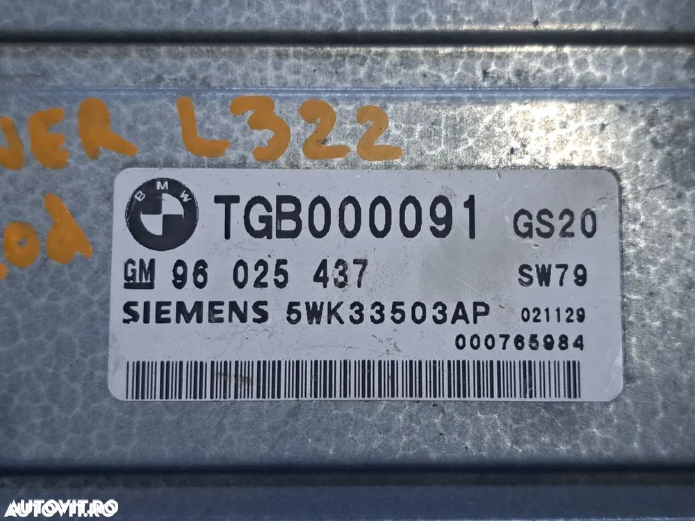 CALCULATOR CUTIE AUTOMATA TCM RANGE ROVER L322 / BMW SERIA 3 E46 (318d, 320d, 325i, 330d) SIEMENS TGB000091 / GM 96025437 - 2
