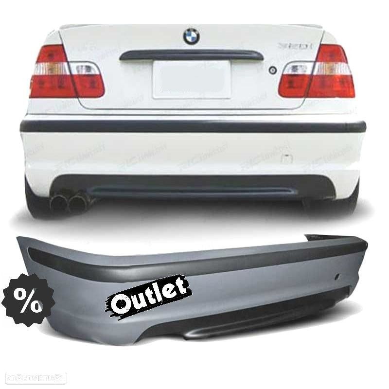 C002111C9 PÁRA-CHOQUES TRASEIRO BMW E46 BERLINA LOOK M 98-05 SEM PDC - 1