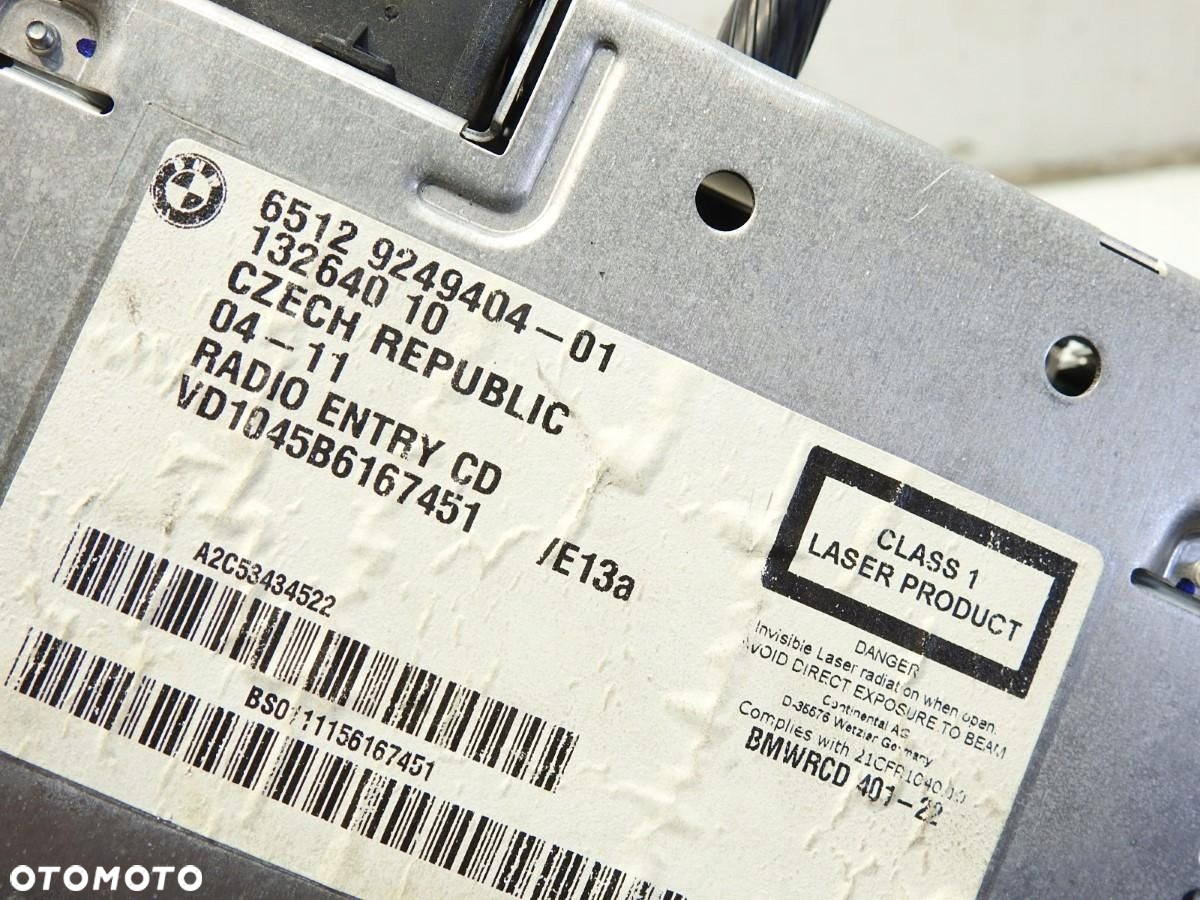 RADIO CD BMW X1 E84 9249404 13264010 A2C53434522 - 6