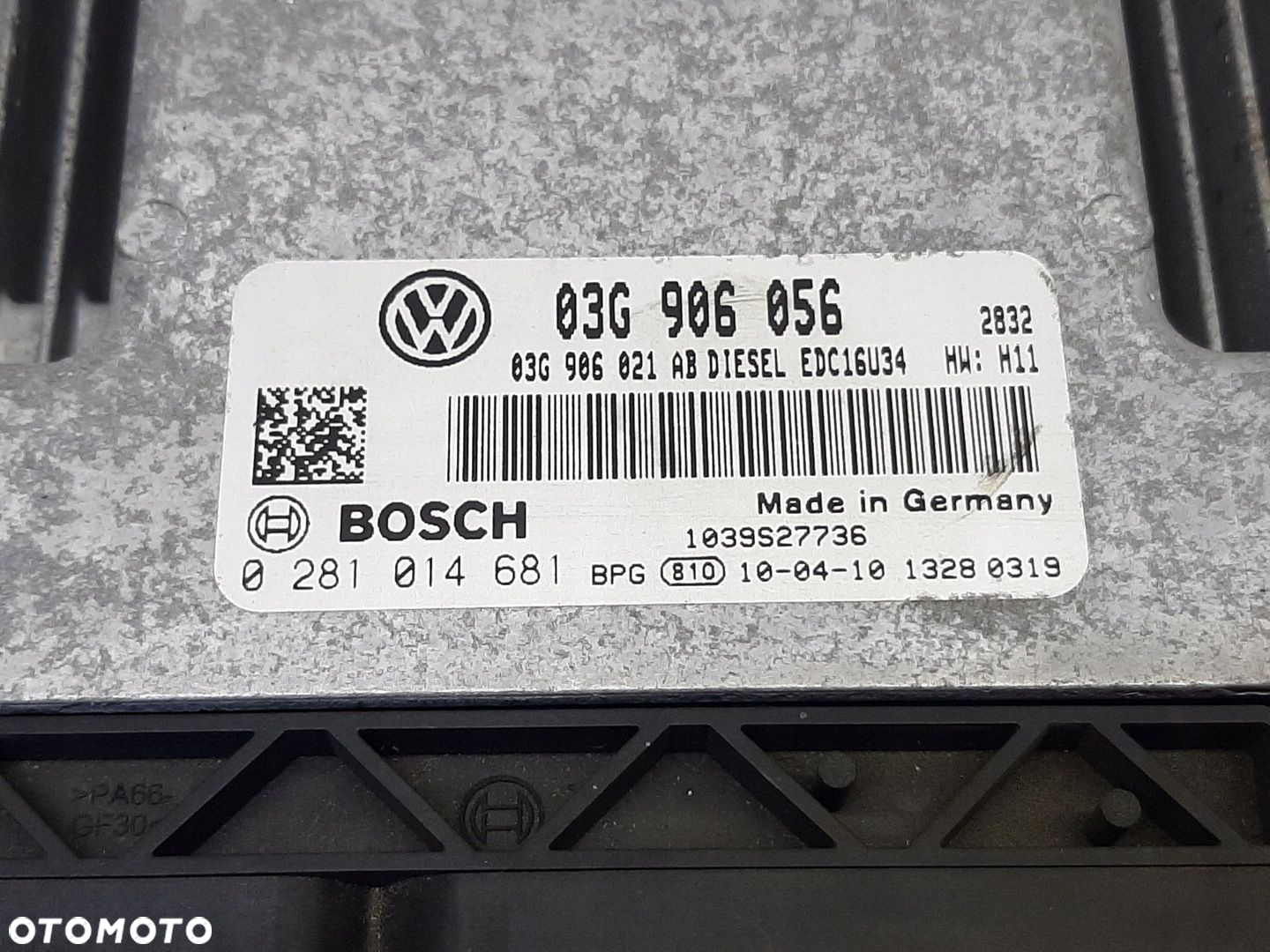 VW Touran 1.9 TDI Sterownik silnika 03G906056 0281014681 moduł ecu - 2