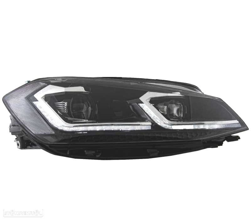 CONJUNTO FARÓIS FULL LED DINÂMICOS VOLKSWAGEN VW GOLF 7.5 17-19 LOOK R LINE - 2