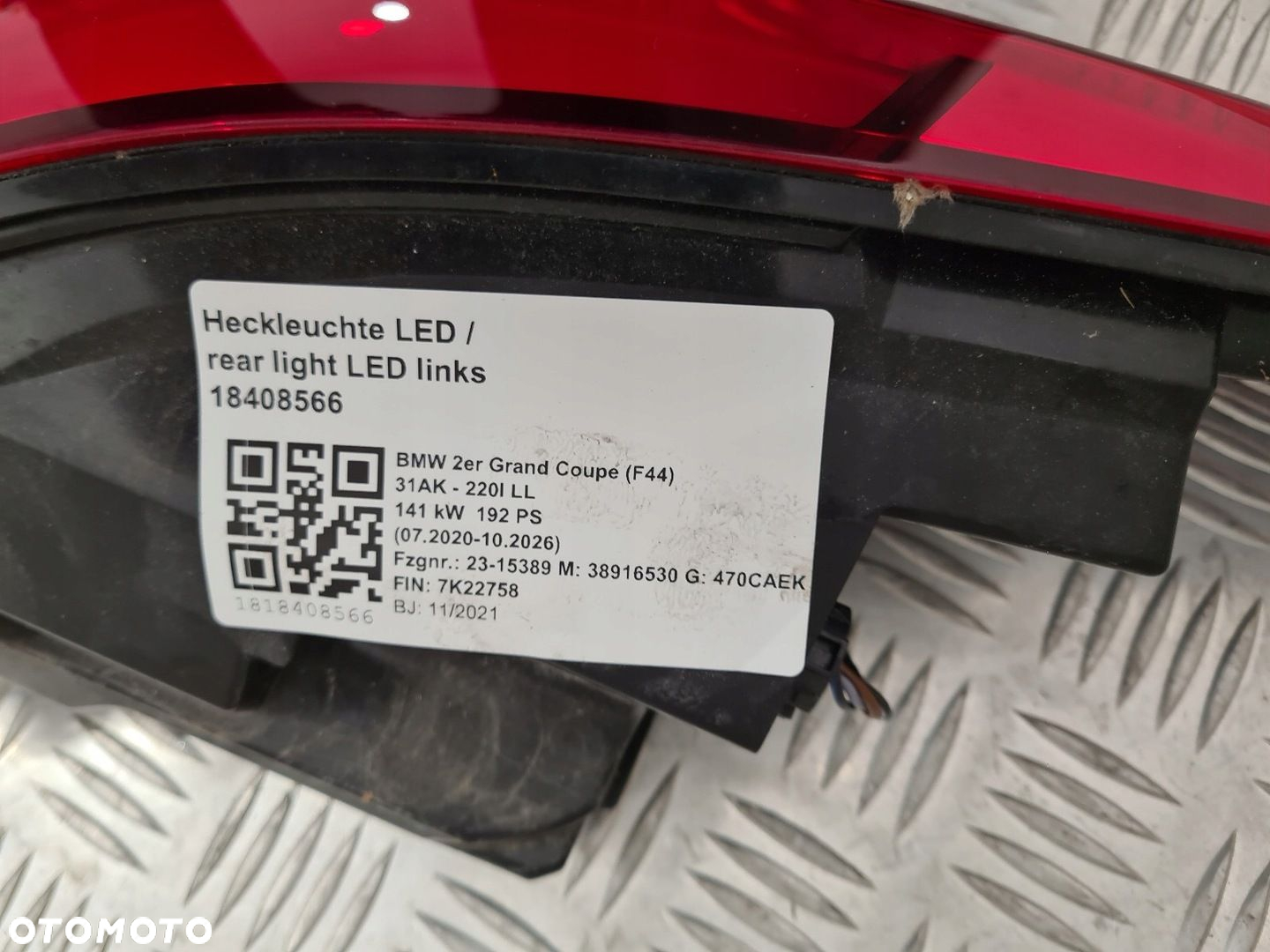 BMW F44 LAMPA TYŁ PRAWA LEWA EU 7465465 7465466 - 6