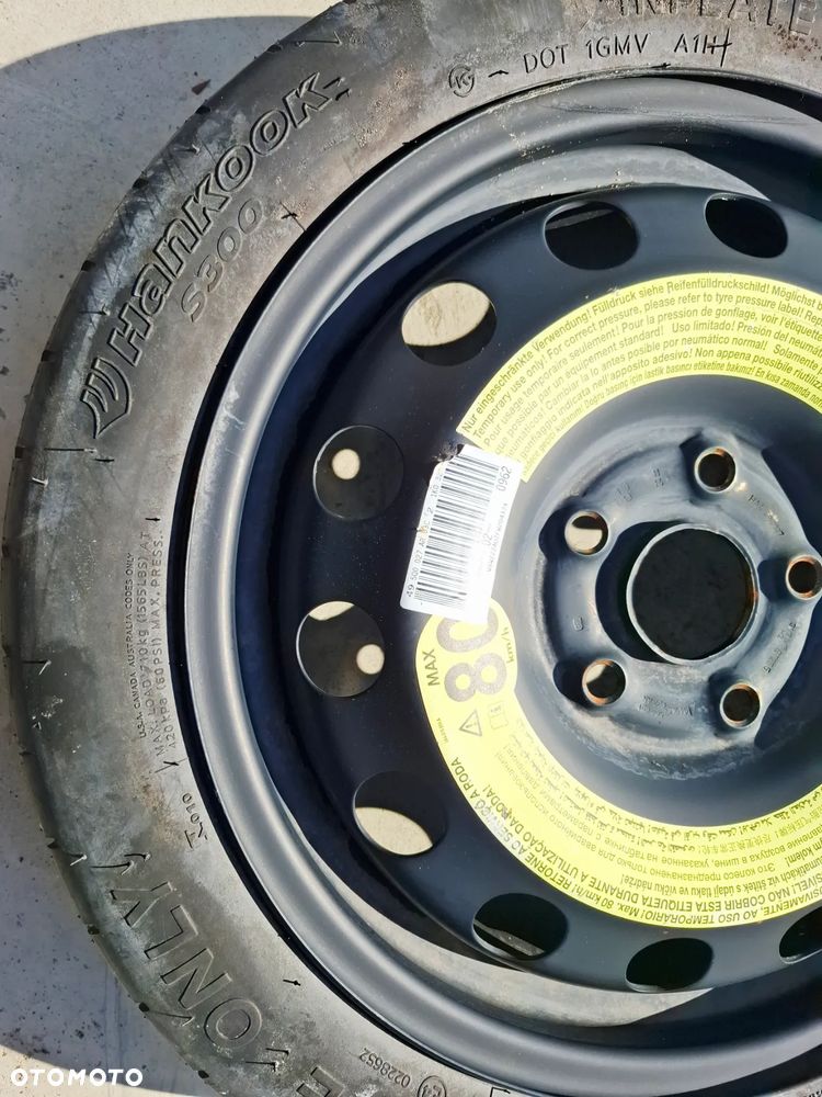 Koło Koła Dojazdowe Zjazdowe Zapasowe 5X112 125/70/16 R16 5Q0601027AR - 2