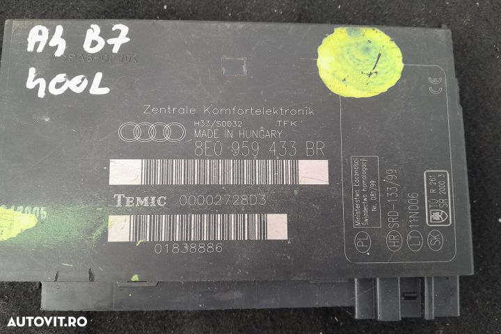 Calculator confort 8E0959433BR 8E0959433BR Audi A4 B7 [2004 - 2008] A - 3