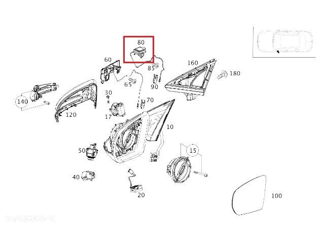 MERCEDES W213 E-KLASA Antena GPS lusterka OE - 3