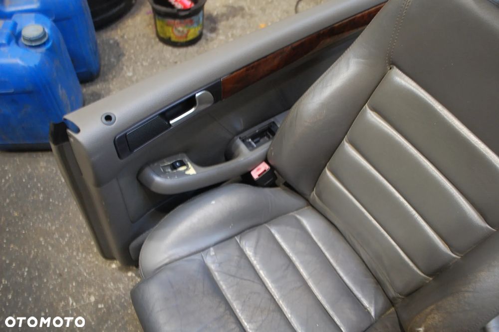 FOTELE SKÓRZANE PRZÓD + TYŁ + BOCZKI TAPICERKA AUDI A6 C5 KOMBI BOSE ELEKTRYCZNE GRZANE - 9