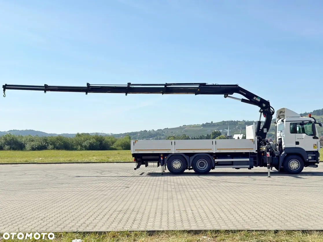 MAN TGS 26.400 * SKRZYNIA 6,55 m * HIAB 322 EP - 5 HIDUO + PILOT / STAN BDB - 5