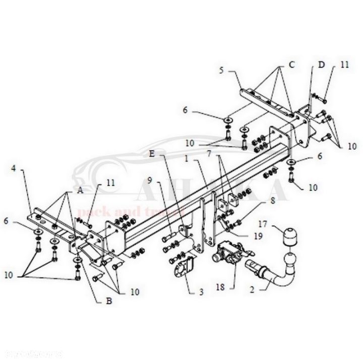 Hak Holowniczy Automat Do Honda Fr-V 2005-2010 - 3