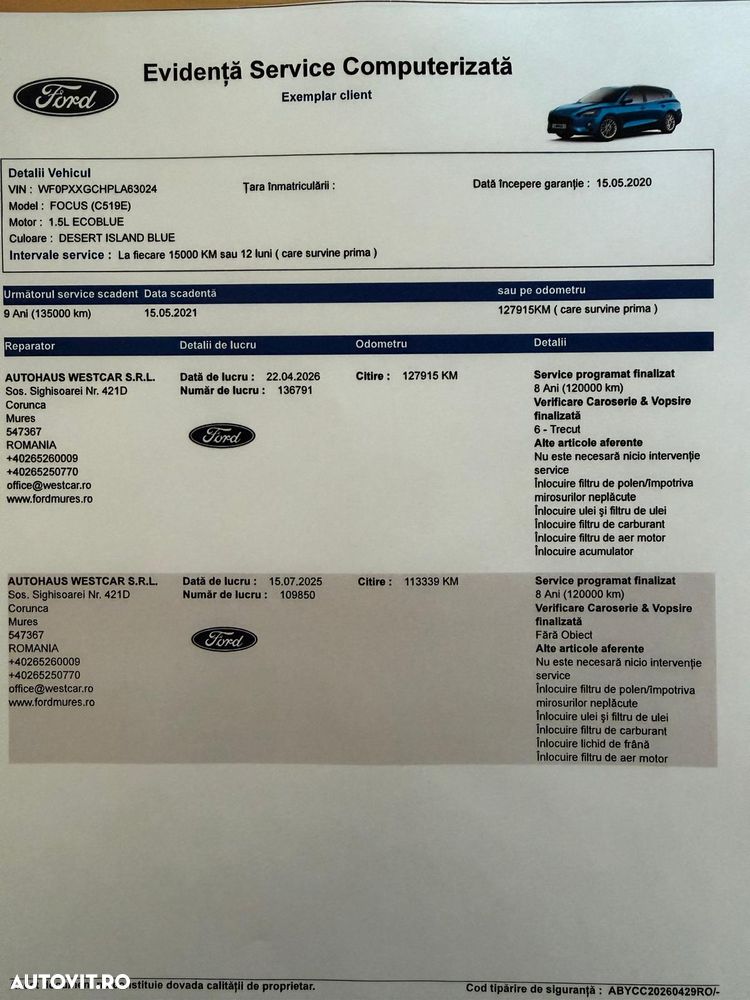 FORD Focus 2020 — imagine 26