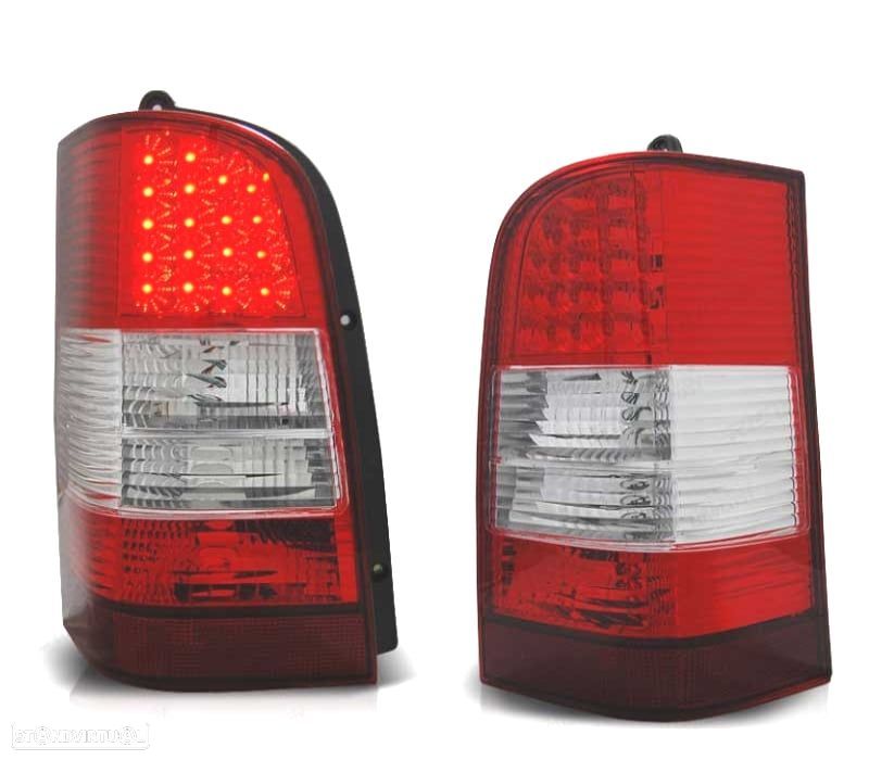 PILOTOS MERCEDES VITO W638 95-03 LED VERMELHO CROMADO - 1