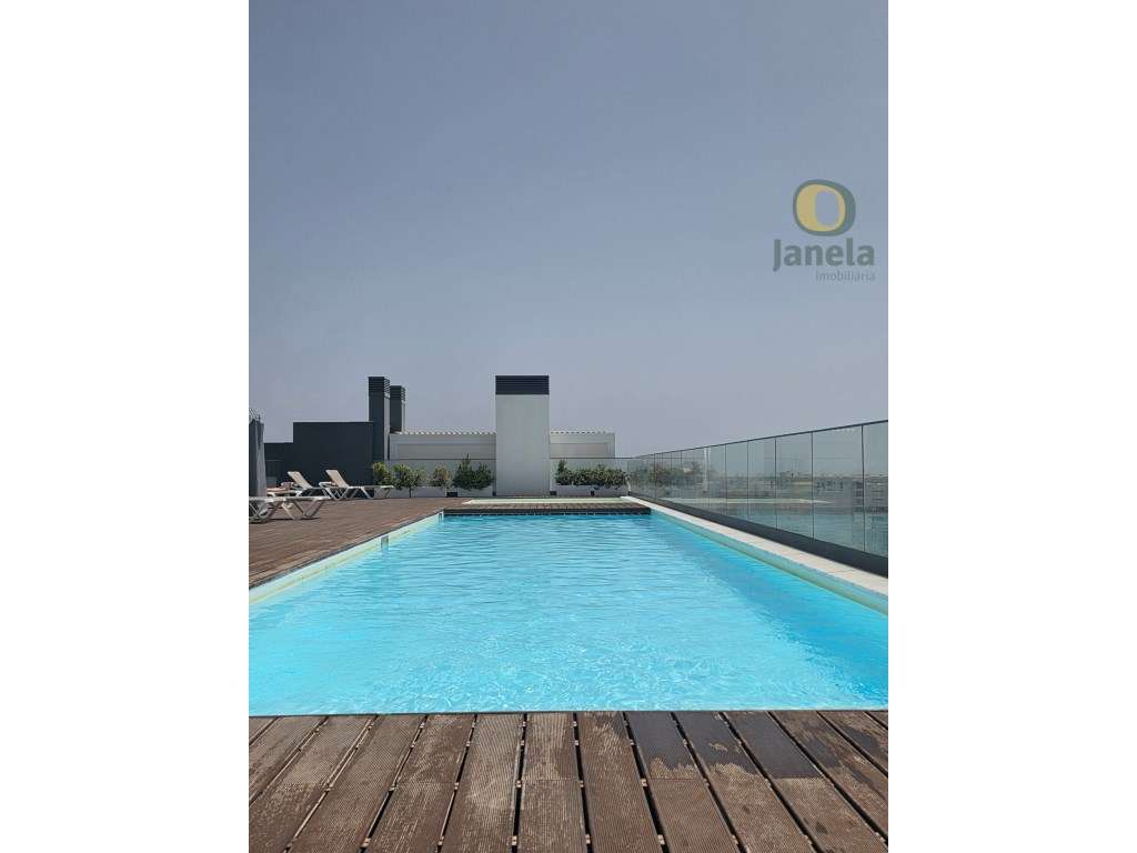 T1 novo com piscina e garagem e VISTA MAR - Grande imagem: 4/17