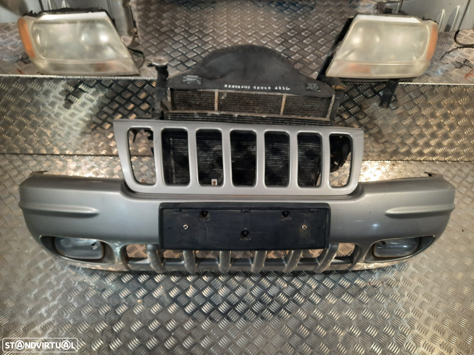 FRENTE COMPLETA JEEP GRAND CHEROKEE II 2 MK2 WJ CAPOT PARACHOQUES GUARDA-LAMAS OTICAS RADIADOR VENTILADOR FRENTE FIBRA REFORÇO - 3