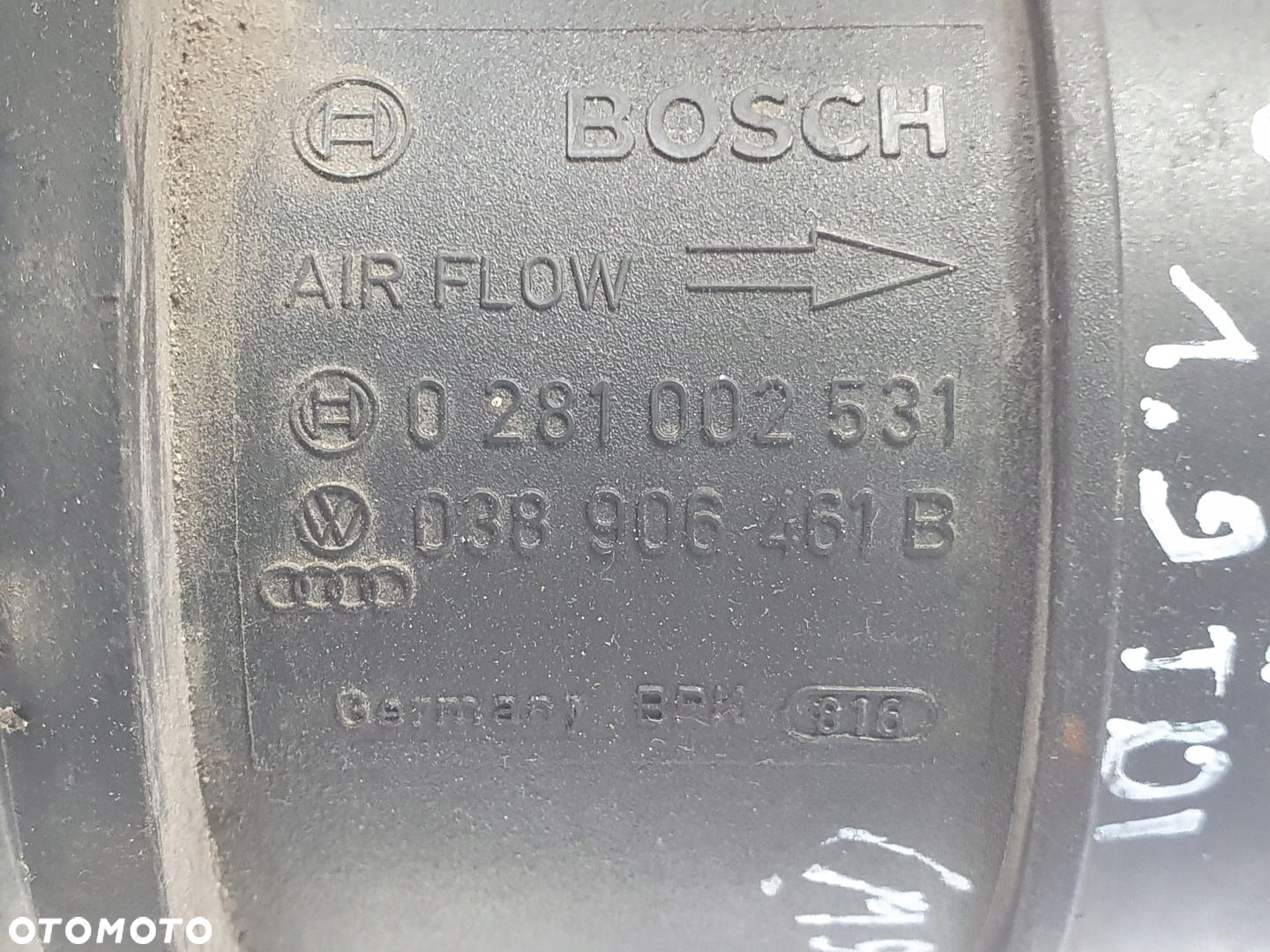 VW Golf IV 1.9 TDI PRZEPŁYWOMIERZ POWIETRZA 0281002531 038906461B - 2