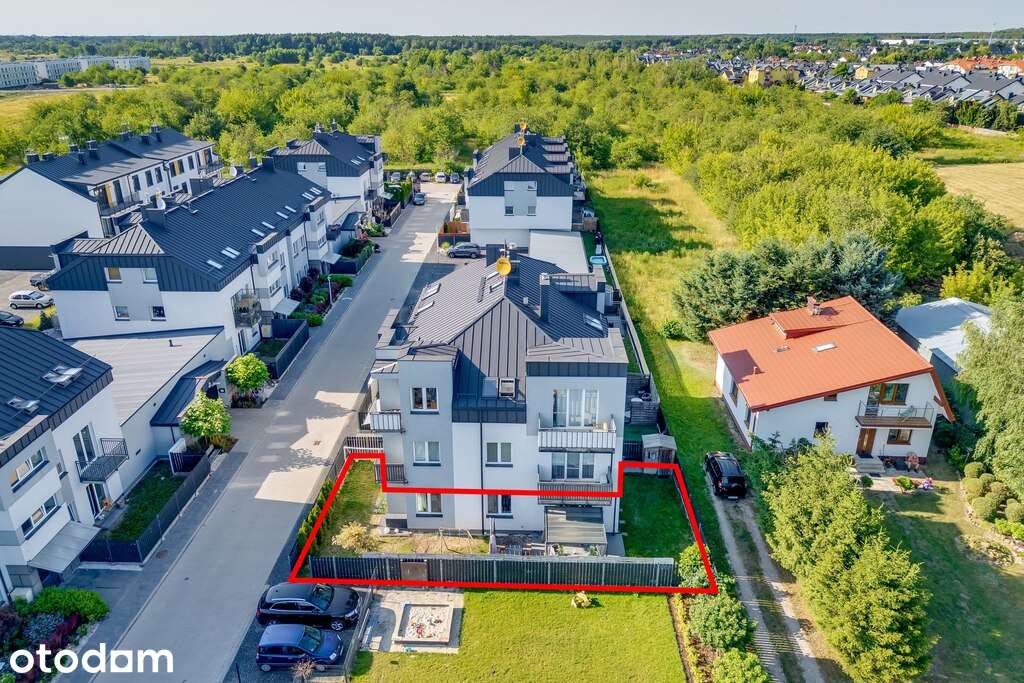 4 pok. 77m2, Ogród 140m2, Parking, Garaż - Marki
