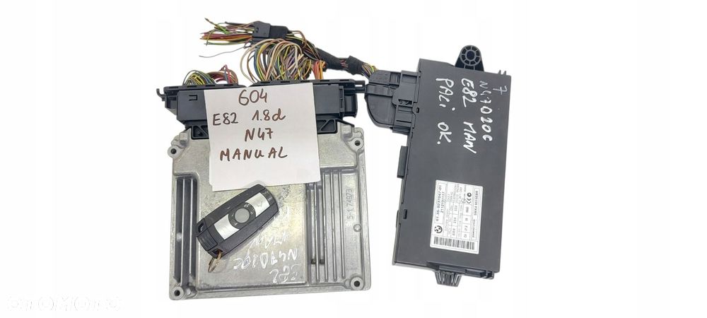 Bmw E82 Zestaw Startowy Komputer Kluczyk Sterownik Cas 1.8D N47 Nr 604 - 1