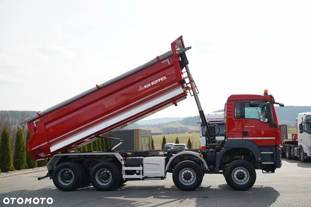 MAN TGS 41.480 / 8X8 / WYWROTKA TYLNOZSYPOWA / KH KIPPER / AUTOMAT / EURO 6 - 6