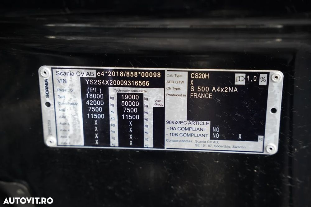 Scania S 500 / RETARDER / I-PARK COOL / 2023 / CONTRACT POST-SERVICE / - 36