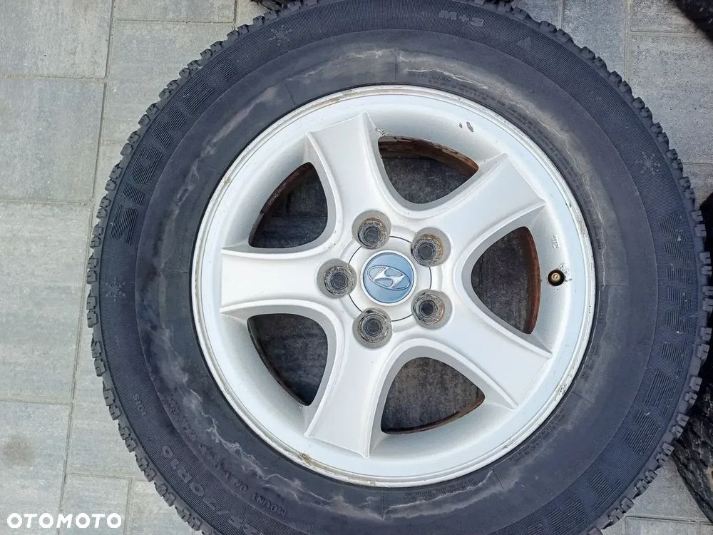 FELGI Z OPONAMI ALUMINIOWE HYUNDAI SANTEA FE I R16 5X114,3 ET46 67.1MM OPONY TERENOWE 225/70 ZIMA NR1 - 5