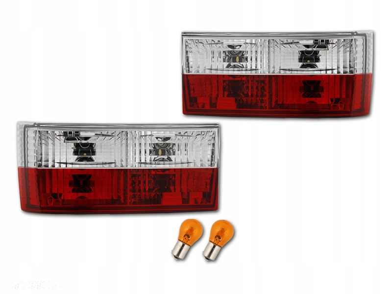 Lampy tylne waskie kpl 2szt Tuning Biało Czerwone VW Golf I 1 1974-1993 - 2