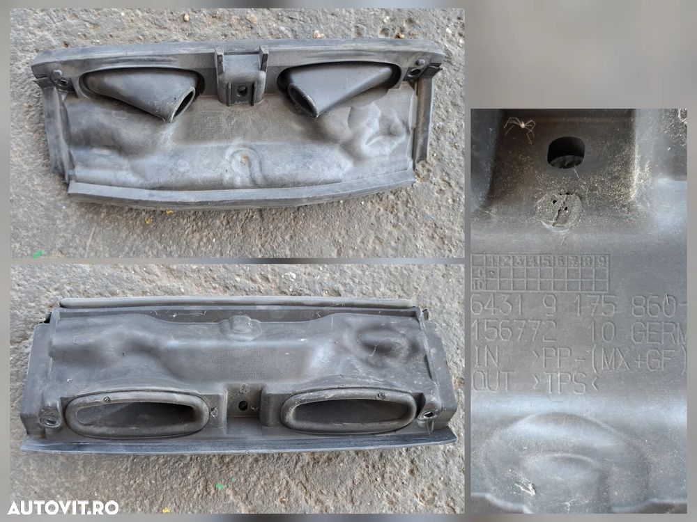 Grila protectie capac stergatoare Carcasa filtru aer Grila ventilatie parbriz Scut lateral Originale BMW E90+LCI E91+LCI - 6