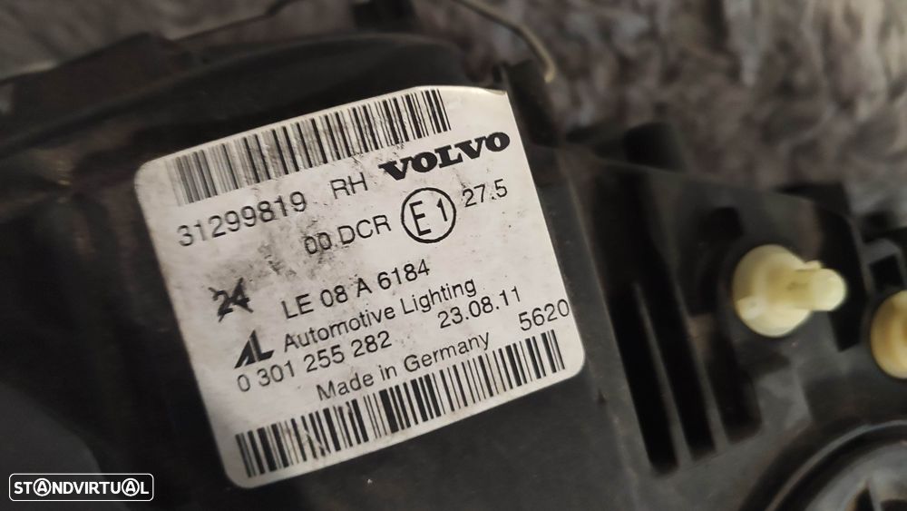 farol direito bi-xenon Volvo C30 facelift - 3