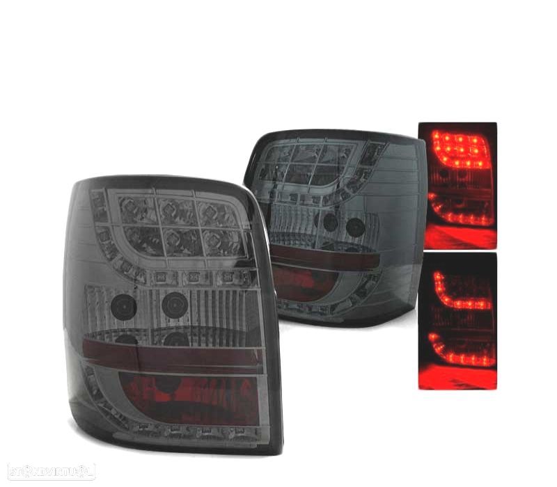 FAROLINS TRASEIROS LED PARA VOLKSWAGEN VW PASSAT B5 96-00 SMOKED FUMADOS ESCURECIDOS - 2