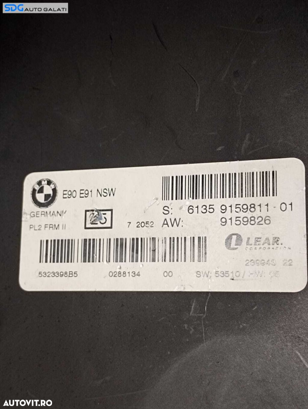 Unitate Modul Calculator Lumini BMW Seria 3 E90 E91 E92 E93 320 2004 - 2011 Cod 61359159811 [M4305] - 2