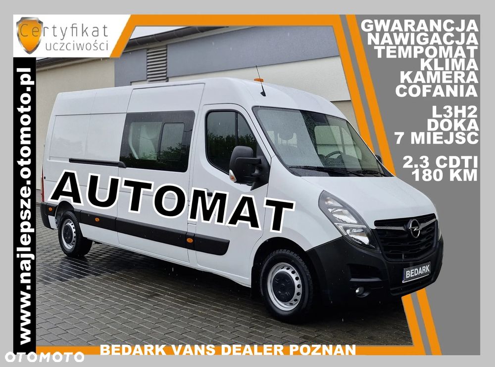 Opel MOVANO, L3H2, BRYGADÓWKA, 7 miejsc, DOKA, kamera cofania, tempomat, klima - 1