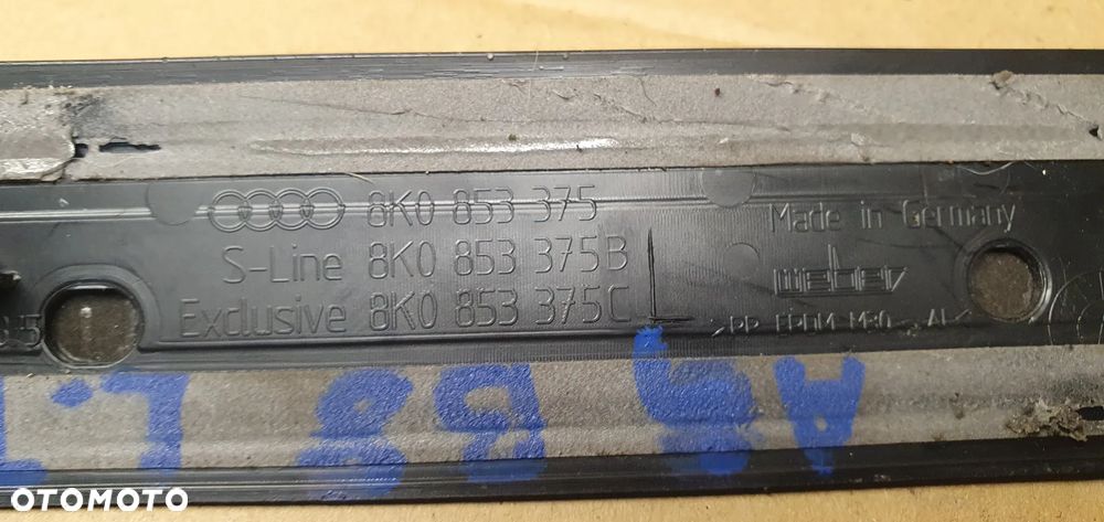 Listwa progowa nakładka listwy nakładki komplet Audi A4 B8 S line 8K0853374 - 12