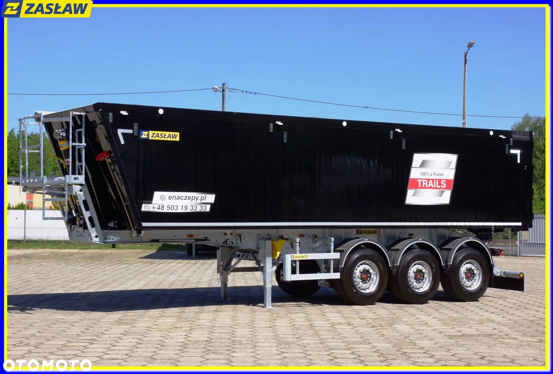 Zaslaw 43 m³ / 5.890 kg naczepa wywrotka alum. kl-drzwi NAJLŻEJSZA ! - 9